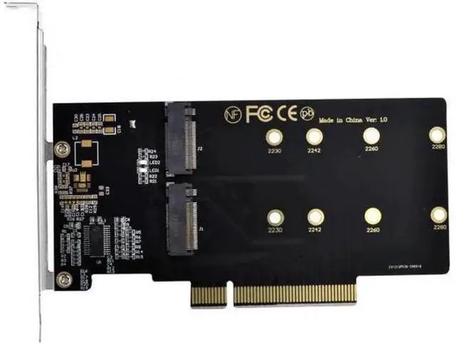 Main image of Dual 2X NVME M.2 AHCI to PCIE Express 3.0 Gen3 X8 X16 Raid Card VROC Raid0 Hyper Adapter