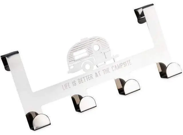 Main image of Life is Better at The Campsite Over The Door Hooks & Towel Hanger - Convenient to Use and Fits Up to 1-1/2-Inch Thick Standard Interior Doors (53388)