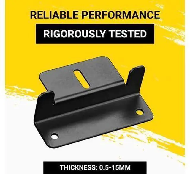 Alt view image 5 of 6 - Black Solar Panel Z Bracket Mount - Lightweight Anodized Aluminum Mounting Brackets for RVs Trailers Vans Campers Boats Walls Roof - Set of 4