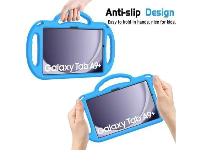 Alt view image 5 of 7 - Kids Case for Tab A11+ Plus/A9+ Plus 11 Inch Case with Strap Shockproof Lightweight Handle Stand 2025/2023 Model with Lanyard Blue