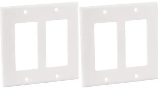 Main image of 80409-NW 2-Gang Decora/GFCI Device Decora Wallplate Standard Size White (Pack of 2)