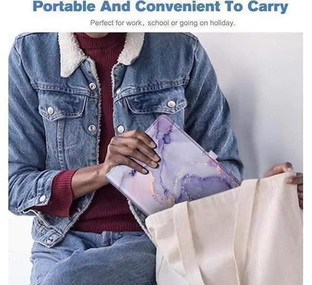 Alt view image 6 of 7 - Fintie Rotating Case for Tab A11+ Plus 11 Inch 2025/ A9+ Plus 2023 360 Degree Swiveling Stand Protective Cover with Auto Sleep/Wake Lilac Marble