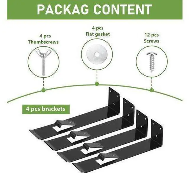 Alt view image 3 of 7 - 4 Pack Owl Mounting Bracket Metal Bracket with Secure Clip Heavy Duty Owl Attachment Post Mount for Plastic Garden Owls