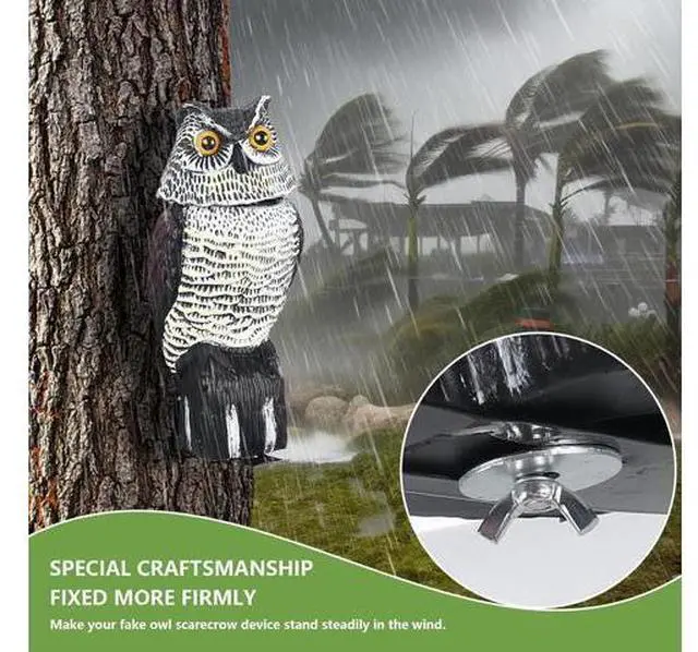 Alt view image 6 of 7 - 4 Pack Owl Mounting Bracket Metal Bracket with Secure Clip Heavy Duty Owl Attachment Post Mount for Plastic Garden Owls