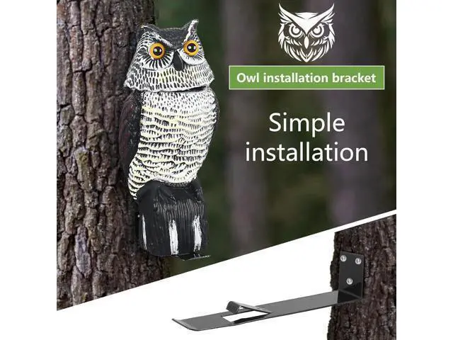 Alt view image 5 of 7 - 4 Pack Owl Mounting Bracket Metal Bracket with Secure Clip Heavy Duty Owl Attachment Post Mount for Plastic Garden Owls