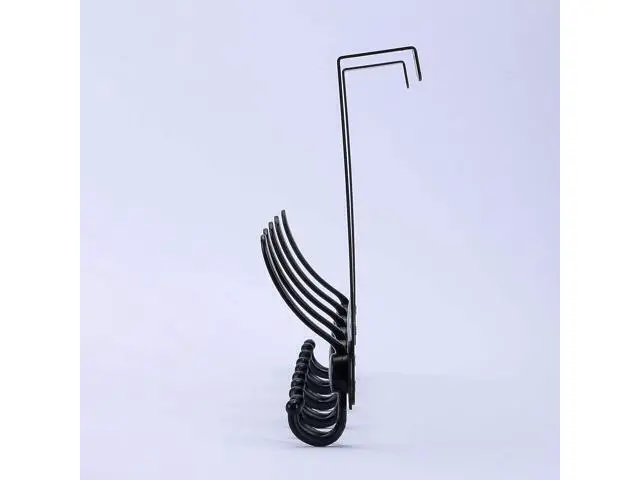 Alt view image 3 of 6 - Over The Door Hooks Coat Rack for Hanging Clothes Hat Towel (Heavy Duty Black 1pcs)