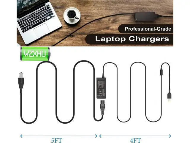 Alt view image 6 of 6 - 65W Laptop Charger Compatible with Thinkpad T470 T470S T460 E531 E570 E560 L470 L460 L440 T440 T450 T540P X270 X250 X240 ADLX65NLC2A ADLX65NCC3A ADLX65NCC2A AC Adapter Power Cord