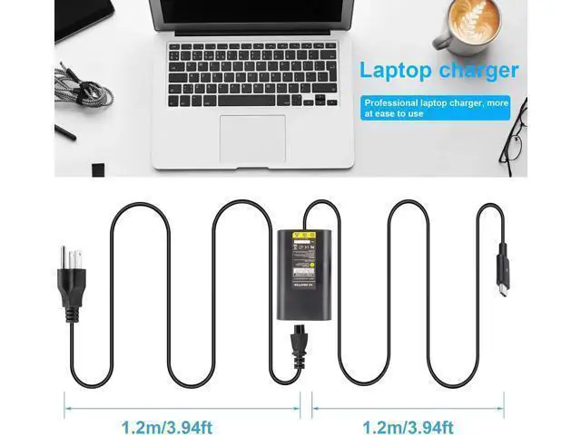 Alt view image 5 of 7 - 65W 45W Laptop Charger USB C for USB C Charger XPS 12 XPS 13 Latitude 3540 5420 5430 5440 5450 5520 5530 5540 5550 7400 7410 7420 7430 7440