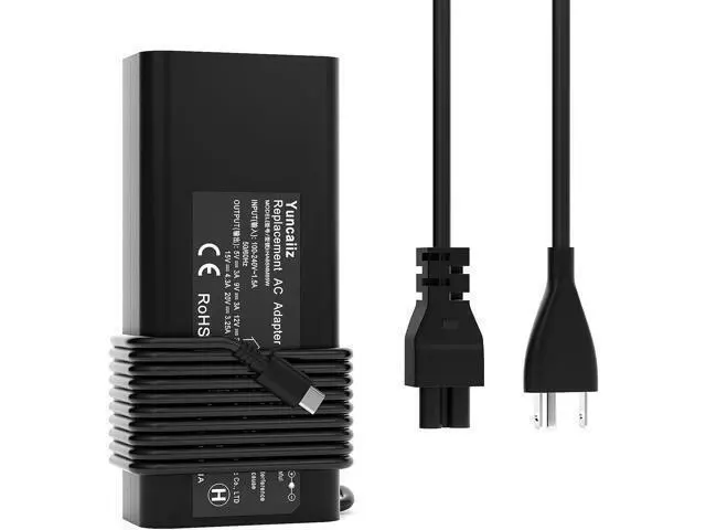 Alt view image 2 of 7 - 65W USB C Laptop Charger Compatible with Pro 13 14 16 Latitude 7370 7430 7520 Xps 12 13 9250 9310 Chromebook 3100 3110