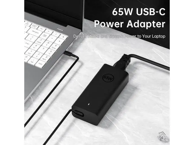 Alt view image 3 of 7 - 65W USB C Laptop Charger Compatible with Pro 13 14 16 Latitude 7370 7430 7520 Xps 12 13 9250 9310 Chromebook 3100 3110