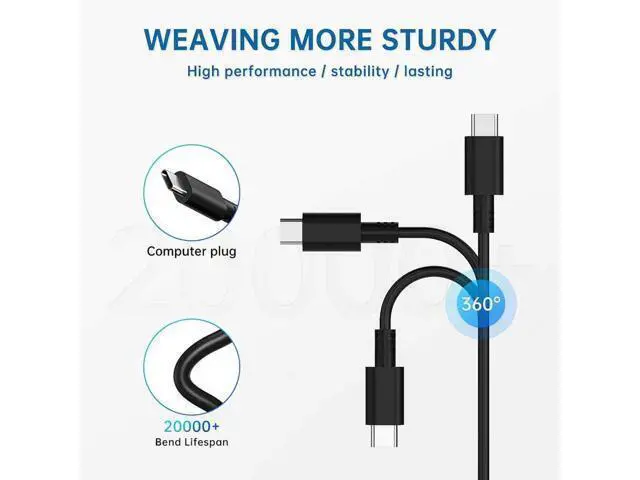 Alt view image 5 of 7 - 65W USB C Laptop Charger Compatible with Pro 13 14 16 Latitude 7370 7430 7520 Xps 12 13 9250 9310 Chromebook 3100 3110