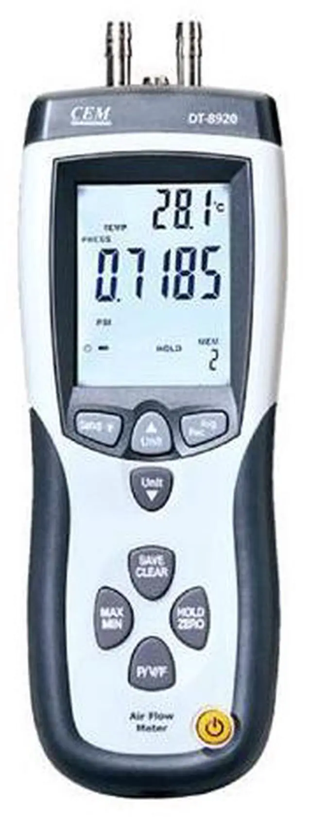 Main image of CEM DT-8920 Pressure and Flow Meters with Large Backlit LCD Display