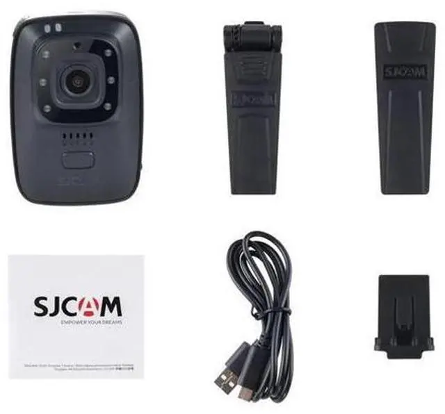 Alt view image 5 of 5 - A10 Portable Body Cam Wearable Infrared Security Camera IR-Cut Night Vision Laser Positioning Action Camera