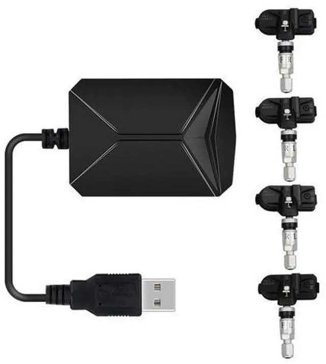 Main image of USB TPMS Tire Pressure Monitoring System Android Tire Pressure Monitor Wireless Transmission 4 External For Most Vehicles TPMS