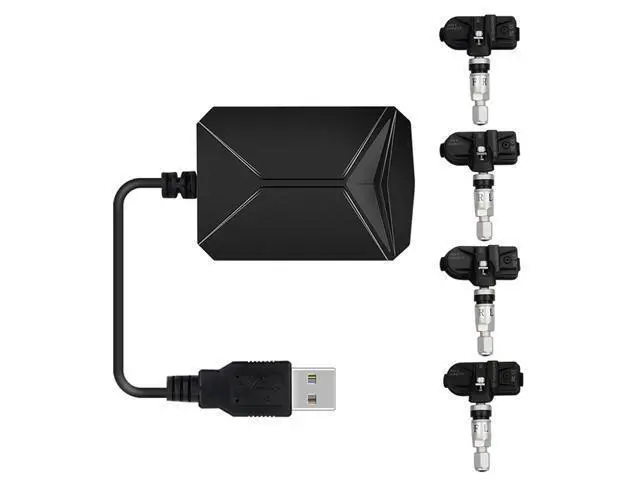 Alt view image 5 of 6 - USB TPMS Tire Pressure Monitoring System Android Tire Pressure Monitor Wireless Transmission 4 External For Most Vehicles TPMS