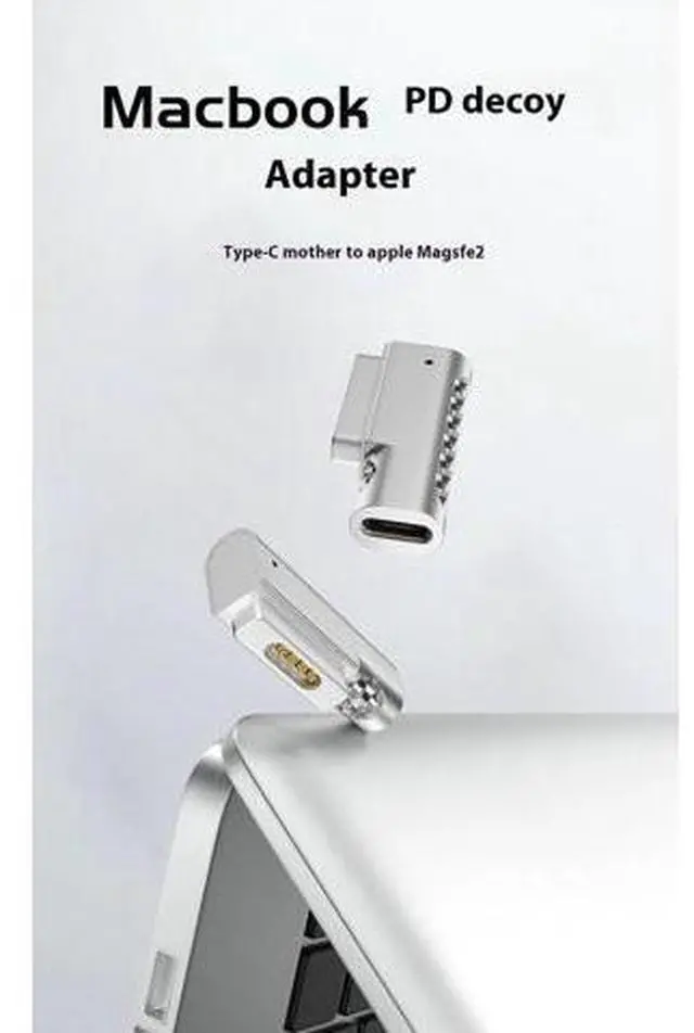 Alt view image 4 of 7 - 100W PD Quick Charge USB C to Magnetic 2 Adapter Connector Tip