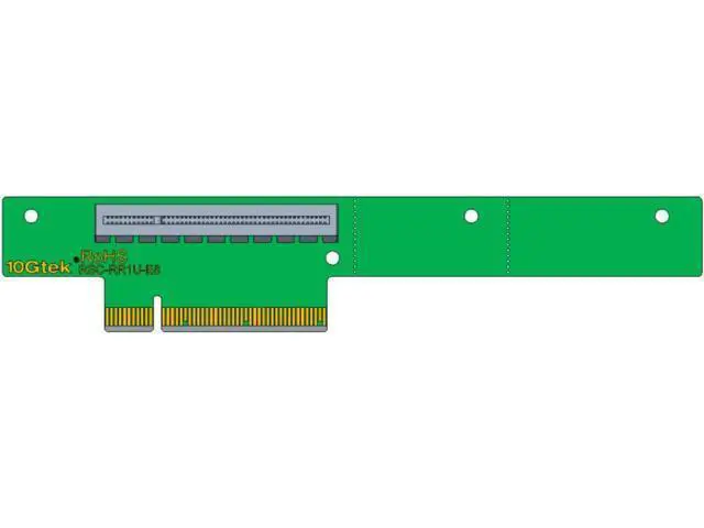 Alt view image 4 of 5 - PCI-Express 8X Riser Card 270-Degree R-Angle Riser Adapter Card for 1U, Compatible with Super-micro RSC-RR1U-E8