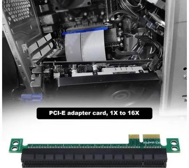 Alt view image 2 of 7 - 2PCS PCI-E 1x to 16x Expander Converter Riser Card Adapter Male to Female Expansion PCI-E 16X Extension Card Riser Card Protection Card