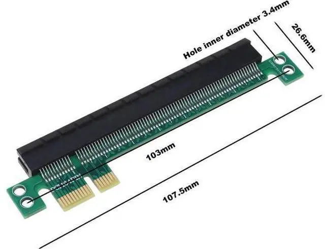 Alt view image 4 of 7 - 2PCS PCI-E 1x to 16x Expander Converter Riser Card Adapter Male to Female Expansion PCI-E 16X Extension Card Riser Card Protection Card