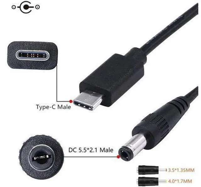 Alt view image 4 of 7 - USB C to DC 5.5mm x 2.1mm Power Cord, USB Type C Input to DC 15V Out Charging Cable, Work with PD Charger and PD Power Bank.Output DC 15V 3A Max. Portable for Outdoor Test, Studio, office