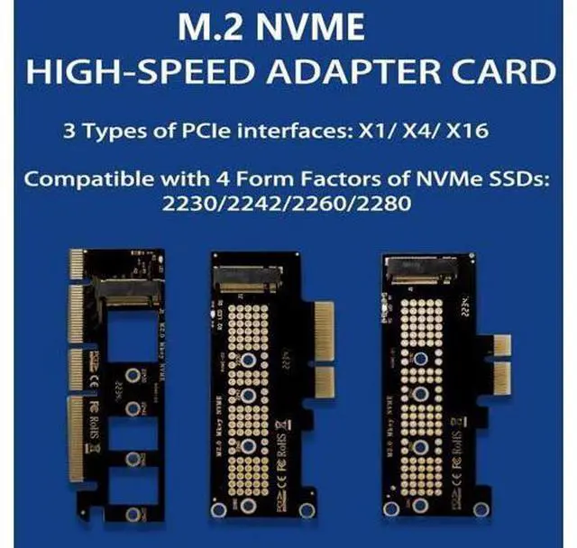Alt view image 6 of 7 - WLGQ NVMe M.2 SSD to PCIe X1 Adapter Card, PCIe Express Expansion Card with Low Profile Bracket