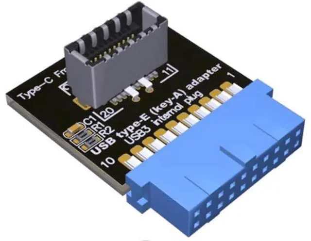 Main image of ADT-Link USB 3.1 Front Panel Socket Type-E Key-A to USB 3.0 19Pin Header Male Extension Cable Adapter for Motherboard 20P USB to Type-E Connector 5G/BPS (F9K(19pin to Type-E Key-A))