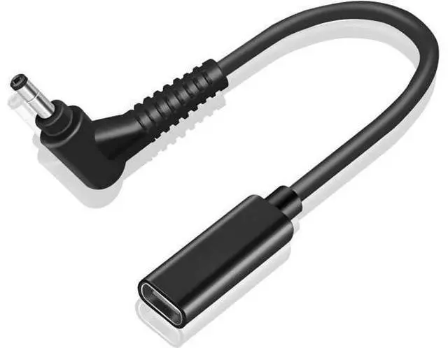 Main image of USB C to Slim Tip Laptop Charging Cable Adapter Female Type C to Male Converter Compatible with LEN-OVO & D-ELL Laptop 18-20V Works with 45W 65W 90W (Size: 4.0 x 1.7mm)