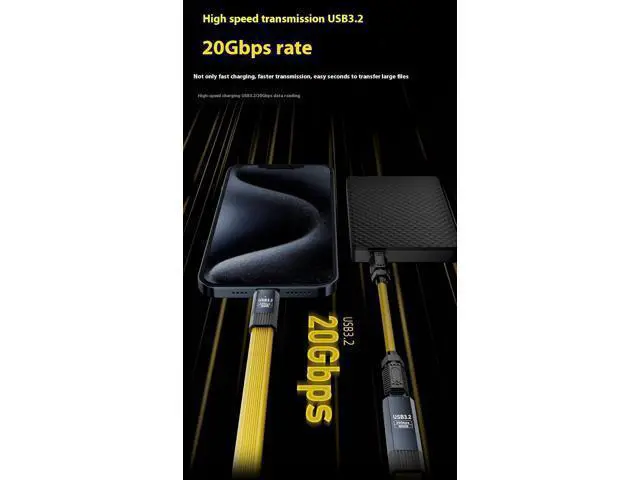 Alt view image 2 of 7 - USB C Expansion Cable (0.65Ft/0.2m/20Gbps), USB 3.2 Type C 3.1 Male to Female Extension Charging & Sync for PSVR2 MacBook Air M2 Pro/iPad mini, iPad Pro D-ELL XPS Surface Book and More