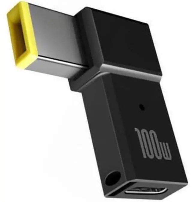 Main image of USB C to Slim Tip Laptop Charging Cable Adapter Male Type C to Square Converter 100W PD Power Supply Extension Cord Compatible with LEN-OVO Yoga Ideapad Legion T470s T470 T460s T450 T450s ThinkPad X1