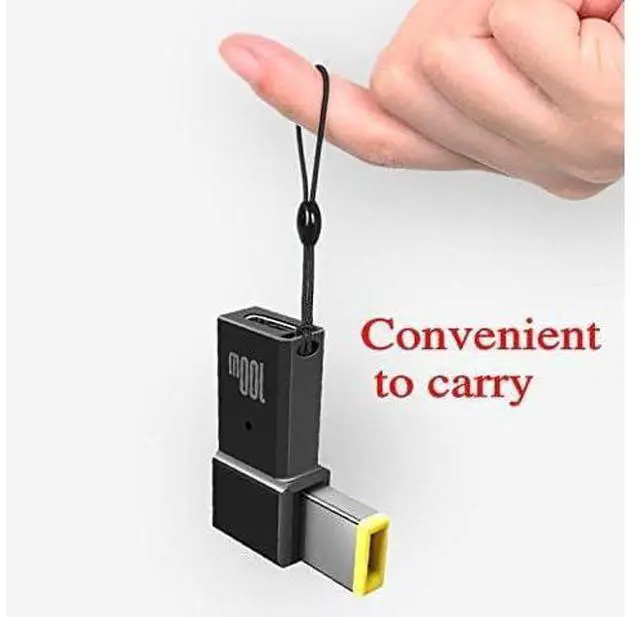 Alt view image 6 of 7 - USB C to Slim Tip Laptop Charging Cable Adapter Male Type C to Square Converter 100W PD Power Supply Extension Cord Compatible with LEN-OVO Yoga Ideapad Legion T470s T470 T460s T450 T450s ThinkPad X1