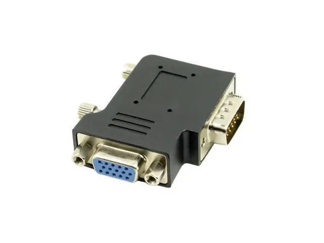 Alt view image 4 of 7 - Vertical Flat Right Angled 90 Degree VGA SVGA Male to Female Extension Adapter BK