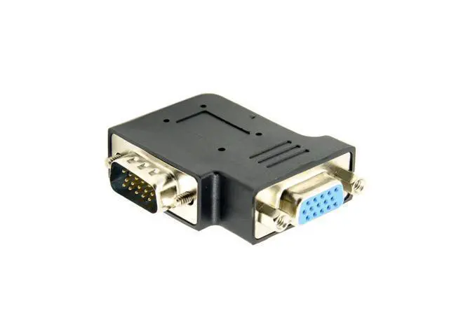 Alt view image 6 of 7 - Vertical Flat Right Angled 90 Degree VGA SVGA Male to Female Extension Adapter BK