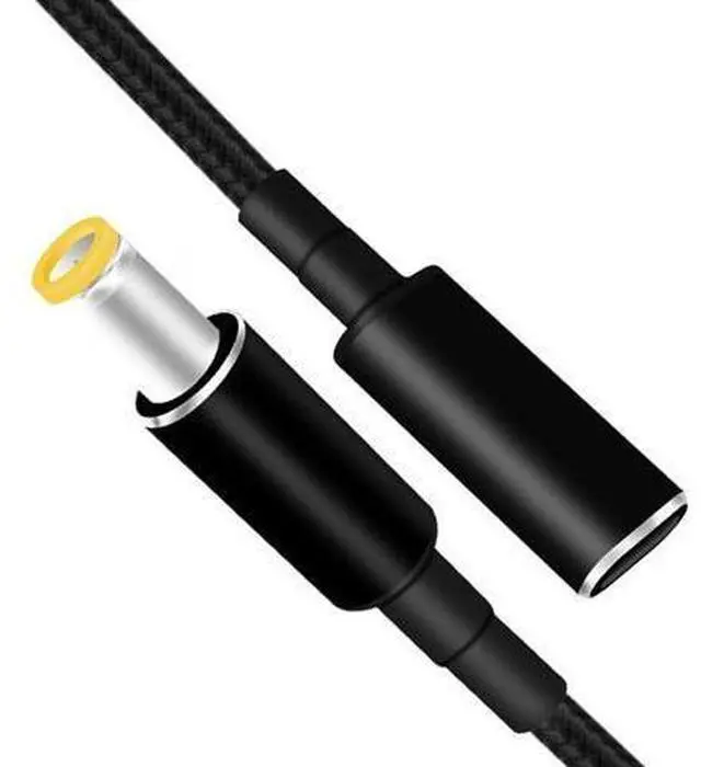 Main image of USB C to Slim Laptop Charging Adapter Female Type C to DC 0.8ft Cable 100W PD Power Charger Supply Cord Compatible with LEN-OVO Thinkpad T60 T61 T400 T430 T510 X220 X61 L420 E420 (7.9 x 5.5mm)