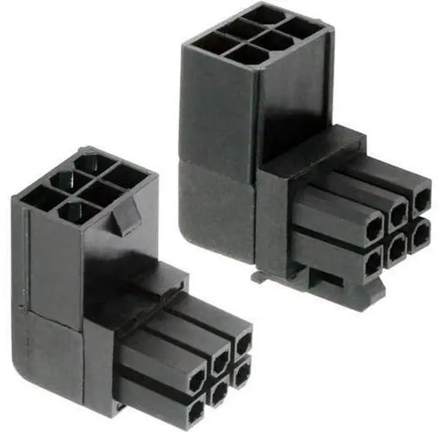 Main image of 2pcs/lot ATX 6Pin Male to Female 90 Degree Up Down Angled Power Header Adapter for GPU Graphics Card