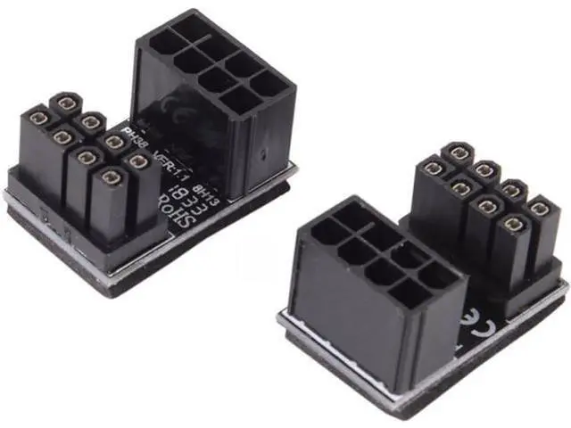 Main image of ATX 8Pin Female to 8pin Male 180 Degree Angled Power Adapter for Desktops Graphics Card