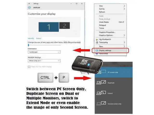 Alt view image 3 of 7 - Right Angled 90 Degree Low Profile HDMI Male to HDMI 2.1 Female UHD Extension Adapter Extender Transparent with Smart LED 8K 60hz HDTV