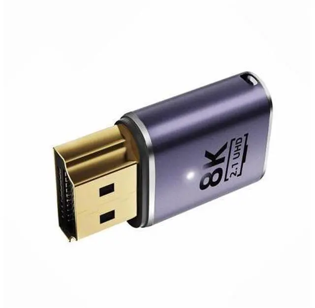 Alt view image 6 of 7 - HDMI Male to HDMI 2.1 Female UHD Extension Gold Converter Adapter Support 8K 60hz HDTV
