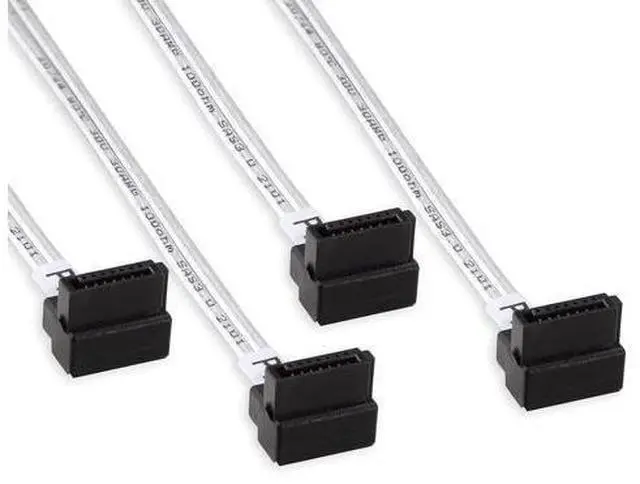 Alt view image 4 of 7 - MiniSAS SFF-8087 Fan-Out Cable Breakout to 4xSATA, 6Gbps High-Speed Cable for RAID Controllers, Servers & Storage Enclosures, SATA Right Angle, 0.5-m(1.6ft)