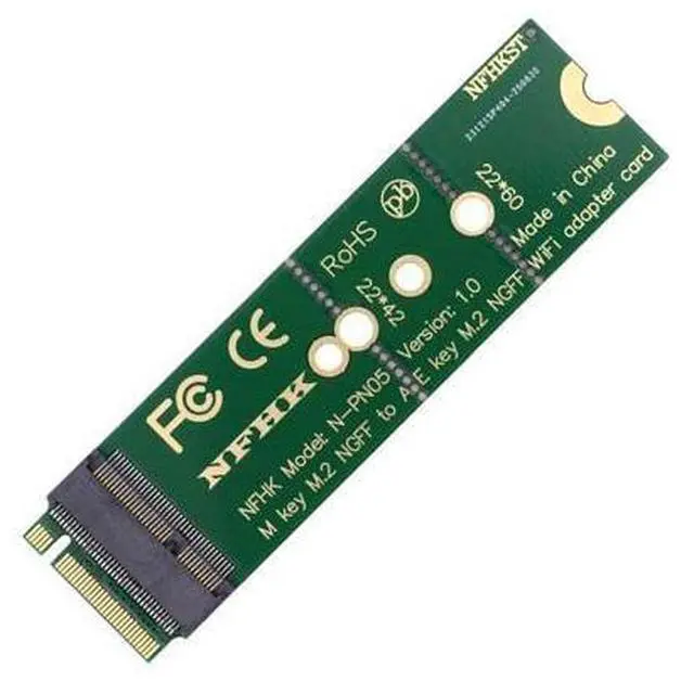 Main image of WiFi Riser Card Key-E Wireless Networking Card to M.2 Key-M NVME SSD Adapter Compatible with Wifi6 WIFI7
