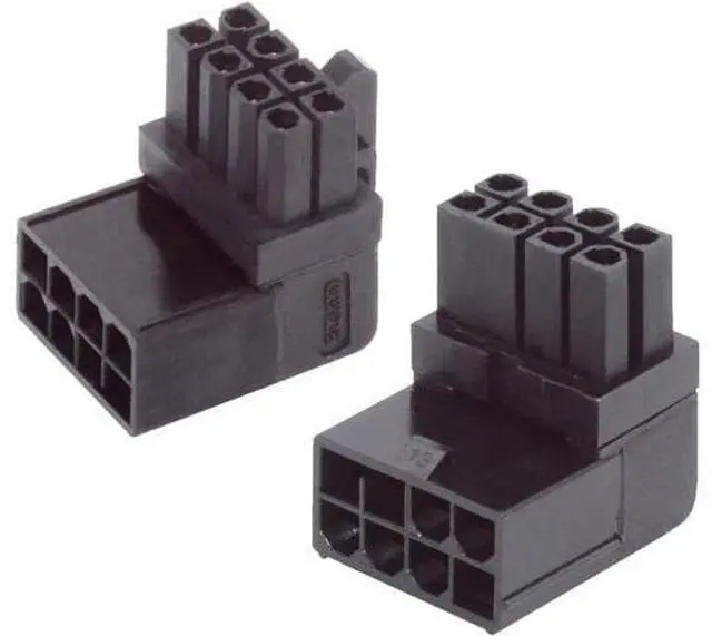 Main image of 2pcs/lot ATX 8P Male to Female 90 Degree Up Down Angled Power Header Adapter for GPU Graphics Card