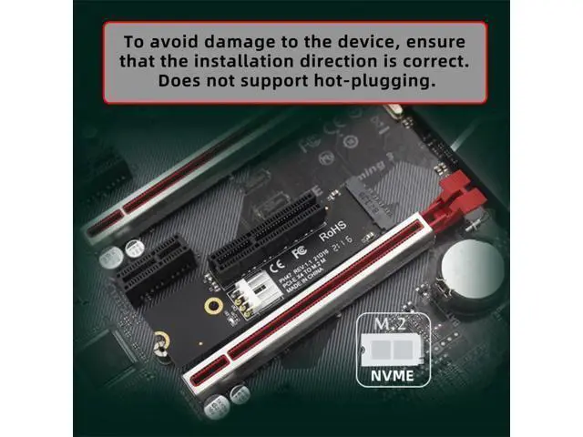 Alt view image 5 of 7 - PCBA M.2 NVMe M-Key Extender to PCI-E X1 X4 X8 X16 Graphics Card Riser Adapter PCI-Express for M2 2260 2280