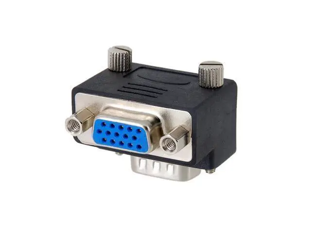 Alt view image 7 of 7 - 90 Degree Up Angled VGA SVGA Male to Female Extension Adapter for Monitor Projector