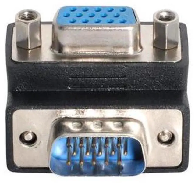 Alt view image 2 of 7 - 270 Degree Right Angled VGA SVGA 15pin Male to Female Extension Adapter