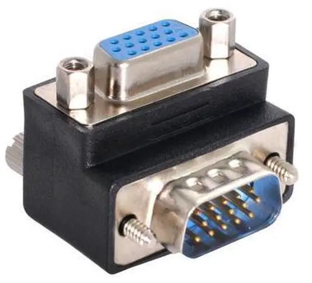 Alt view image 3 of 7 - 270 Degree Right Angled VGA SVGA 15pin Male to Female Extension Adapter