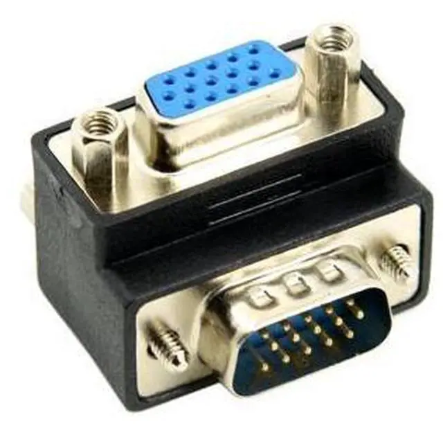 Alt view image 5 of 7 - 270 Degree Right Angled VGA SVGA 15pin Male to Female Extension Adapter