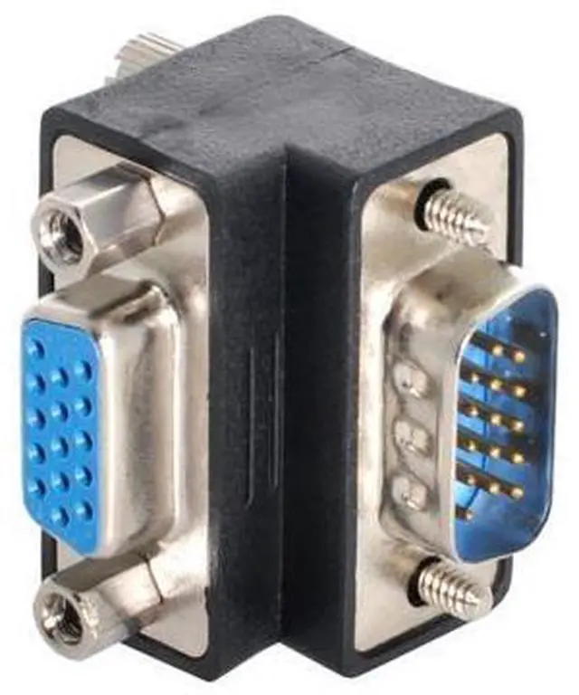 Alt view image 4 of 7 - 270 Degree Right Angled VGA SVGA 15pin Male to Female Extension Adapter