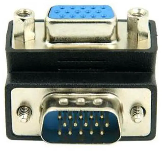 Alt view image 6 of 7 - 270 Degree Right Angled VGA SVGA 15pin Male to Female Extension Adapter