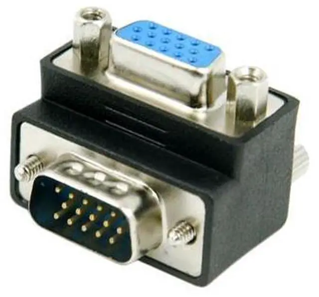 Alt view image 7 of 7 - 270 Degree Right Angled VGA SVGA 15pin Male to Female Extension Adapter