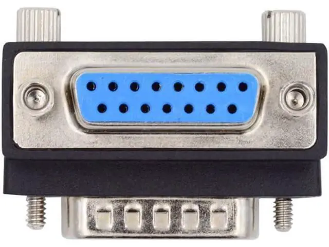 Alt view image 6 of 7 - Down 90 Degree Angled DSUB D-subminiature 15pin Male to Female Extension Adapter DB Connector