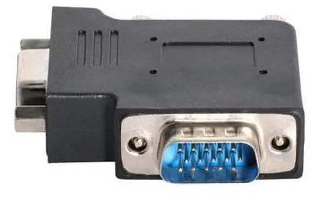 Alt view image 2 of 7 - Vertical Flat Left Angled 90 Degree VGA SVGA Male to Female Extension Adapter